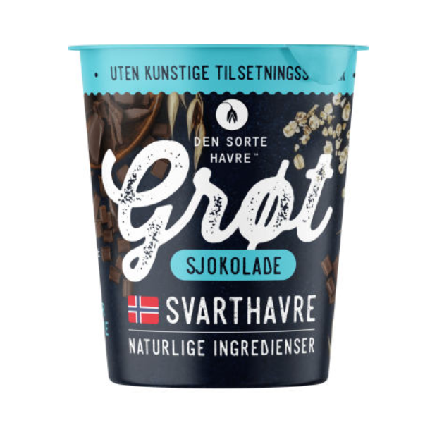 Oatmeal Cup with Chocolate - Havregrøt Beger m/Sjok.65g Den Sorte Havre